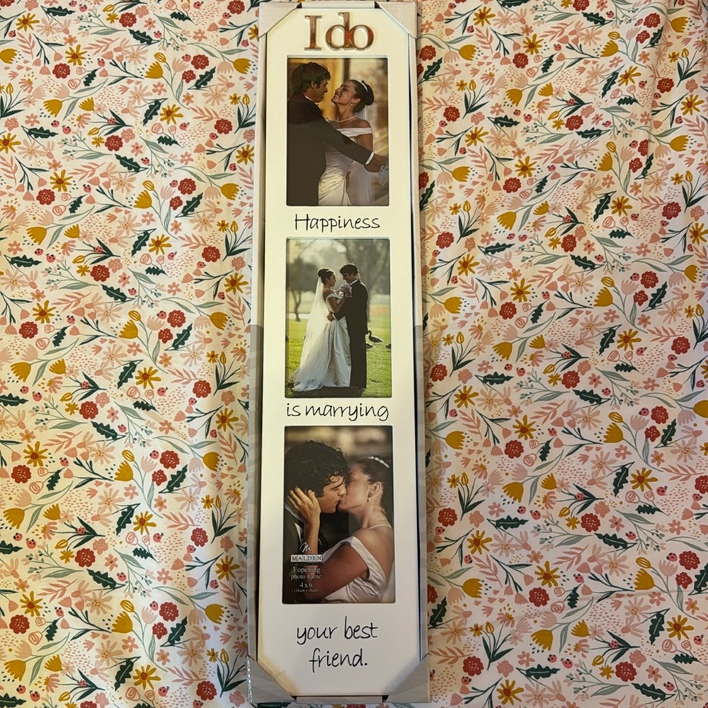 Malden “I Do” 3 Photo 4x6 Wedding Photo Frame